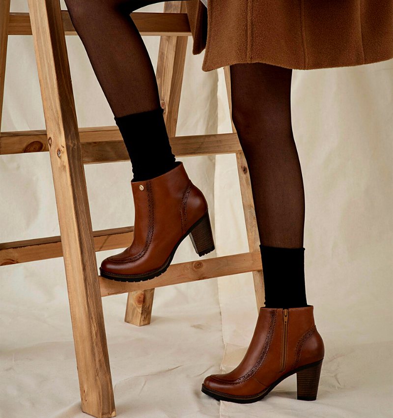 botines marrones para mujer